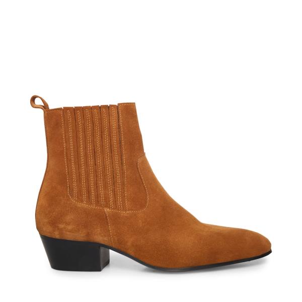 Steve Madden Pierre Tan Semsket Skinn Støvler Herre Brune | SM-410WI