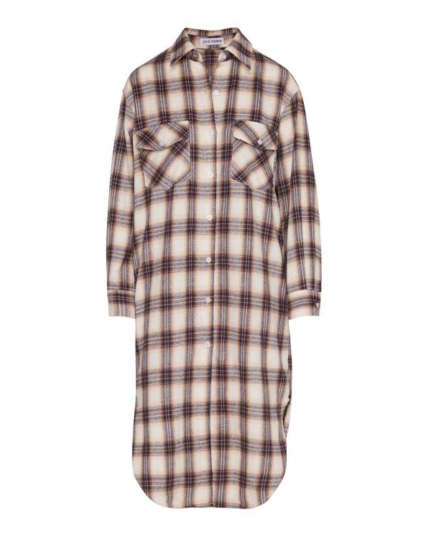 Steve Madden Plaid Duster Jakke Dame Blå | SM-071AI