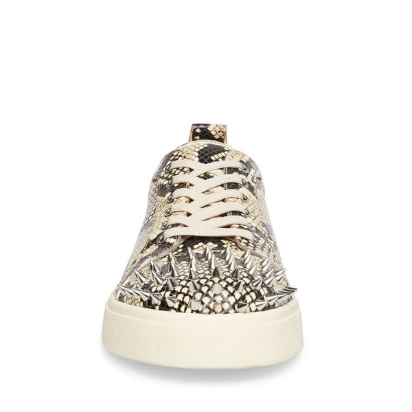 Steve Madden Portall Natural Snake Joggesko Herre Beige Slangeprint | SM-076NU