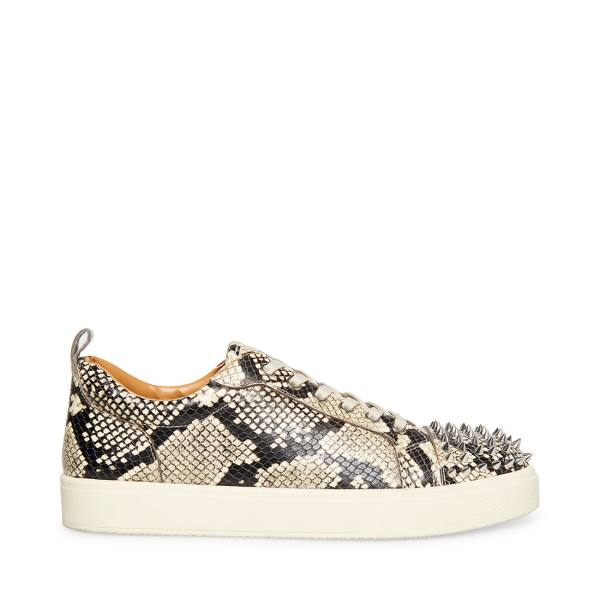 Steve Madden Portall Natural Snake Joggesko Herre Beige Slangeprint | SM-076NU