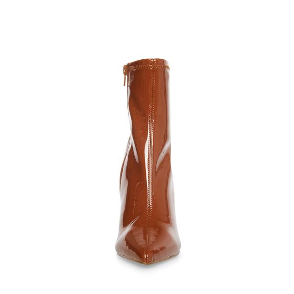 Steve Madden Posse Cognac Patent Ankelstøvletter Dame Brune | SM-627HN