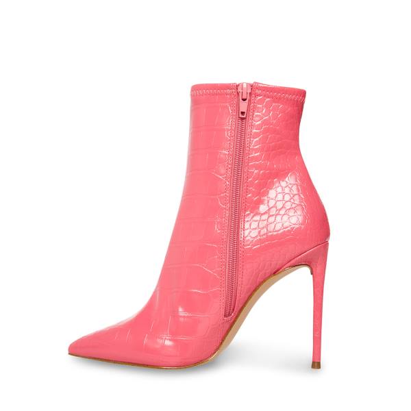 Steve Madden Posse Crocodile Ankelstøvletter Dame Rosa | SM-572CE