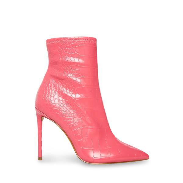 Steve Madden Posse Crocodile Ankelstøvletter Dame Rosa | SM-572CE