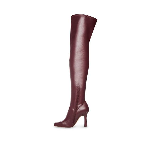 Steve Madden Prowl Burgundy Støvler Dame Burgunder | SM-462DC