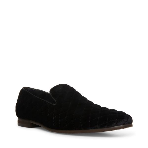 Steve Madden Quintin Velvet Loafers Herre Svarte | SM-372NR