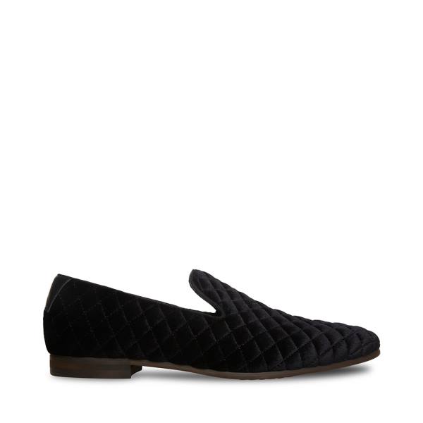 Steve Madden Quintin Velvet Loafers Herre Svarte | SM-372NR