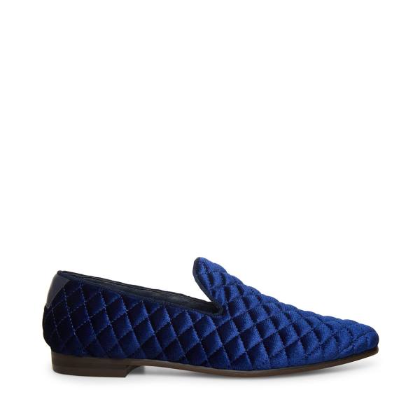 Steve Madden Quintin Velvet Loafers Herre Blå | SM-728UC