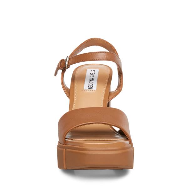 Steve Madden Rayden Tan Lær Heel Høye Hæler Dame Brune | SM-019QD