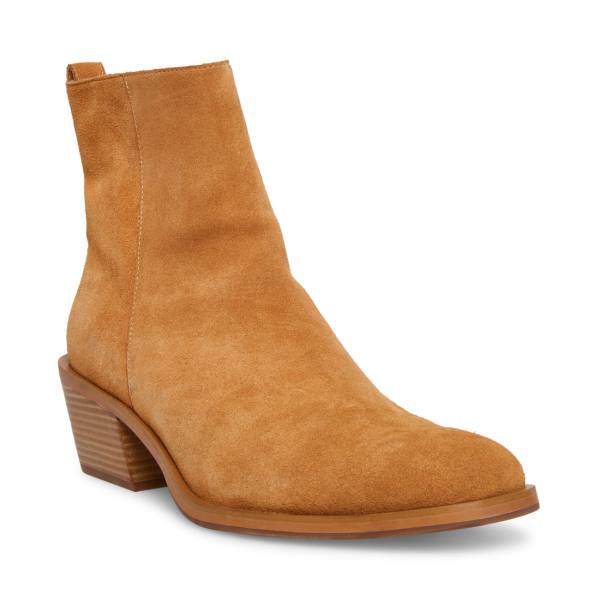 Steve Madden Richie Tan Semsket Skinn Støvler Herre Brune | SM-516UA