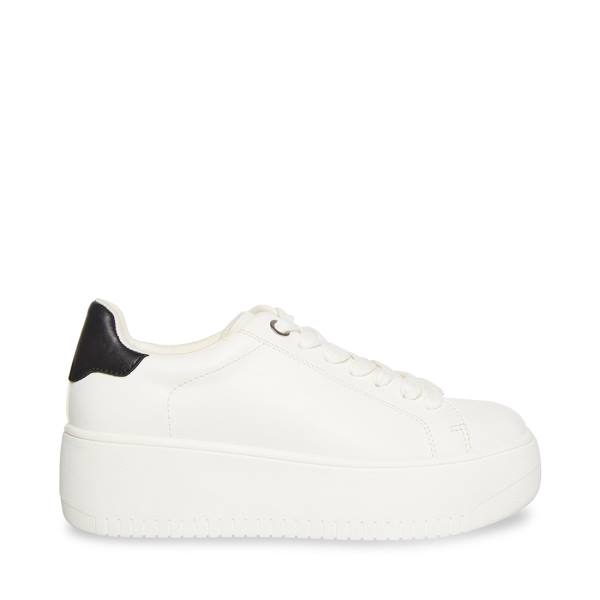 Steve Madden Rockaway Joggesko Dame Hvite Svarte | SM-201SD