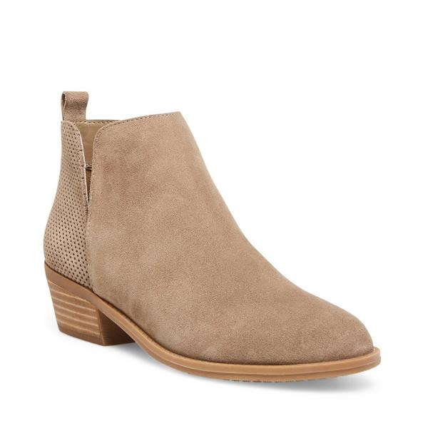 Steve Madden Salado Taupe Semsket Skinn Ankelstøvletter Dame Grå Brune | SM-206LF