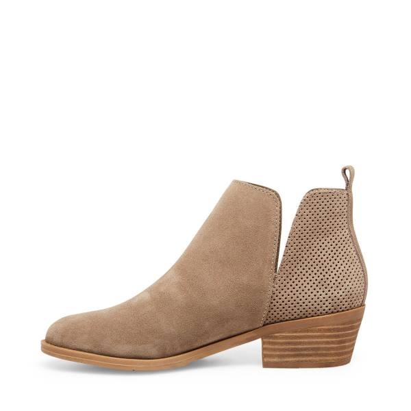 Steve Madden Salado Taupe Semsket Skinn Ankelstøvletter Dame Grå Brune | SM-206LF