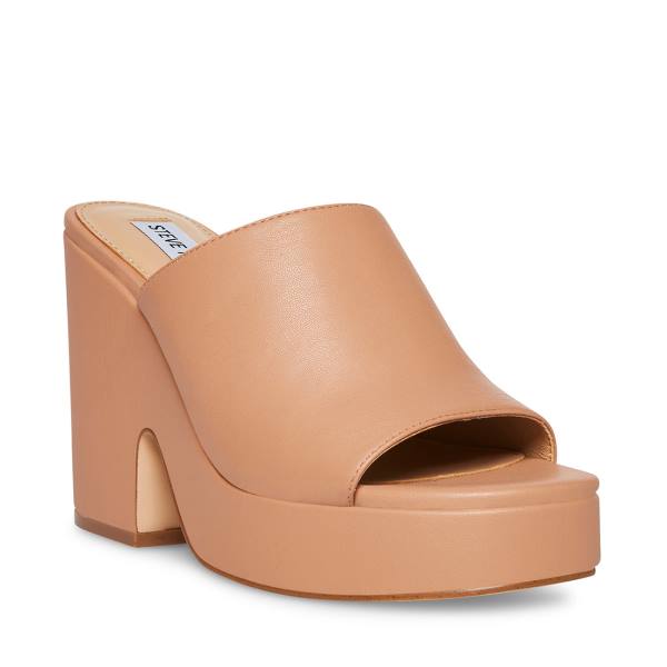 Steve Madden Sally Tan Heel Høye Hæler Dame Mørke Brune | SM-358GO