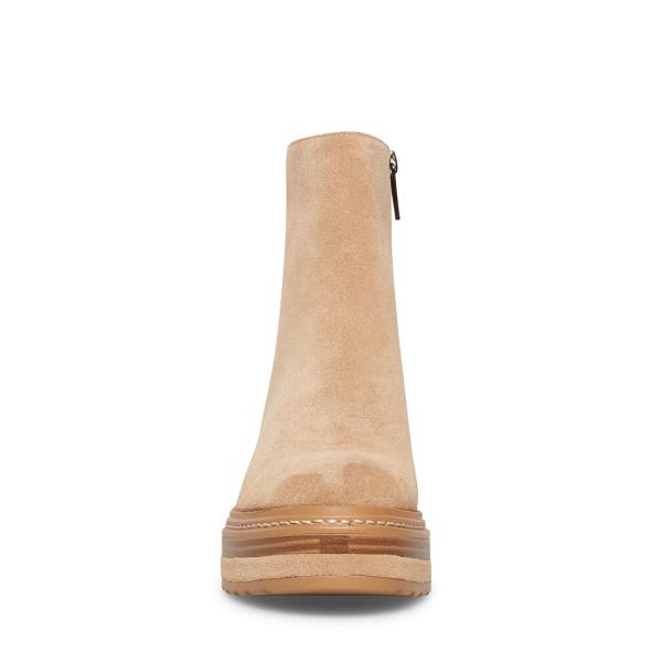 Steve Madden Shaniya Sand Semsket Skinn Ankelstøvletter Dame Brune | SM-916JM