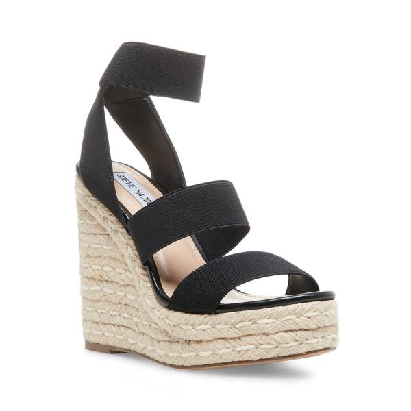 Steve Madden Shimmy Sandaler Dame Svarte | SM-730VT