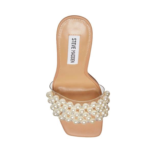 Steve Madden Sift Natural Heel Høye Hæler Dame Beige | SM-241WT