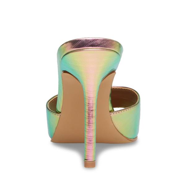 Steve Madden Signal Metallic Heel Høye Hæler Dame Metal Multicolor | SM-186NG