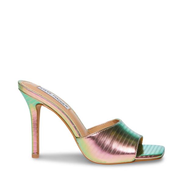 Steve Madden Signal Metallic Heel Høye Hæler Dame Metal Multicolor | SM-186NG