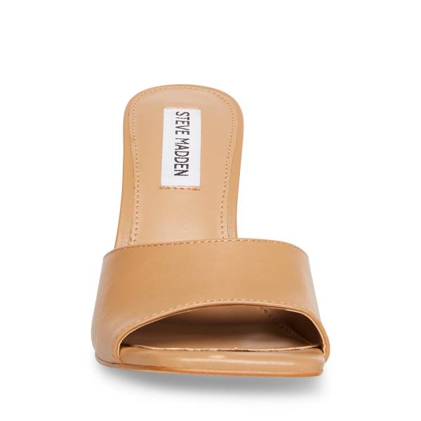 Steve Madden Signal Tan Lær Heel Høye Hæler Dame Beige | SM-924GO