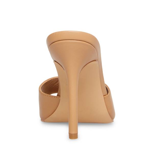 Steve Madden Signal Tan Lær Heel Høye Hæler Dame Beige | SM-924GO