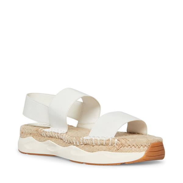 Steve Madden Sirrius Fabric Sandaler Dame Hvite | SM-064SK