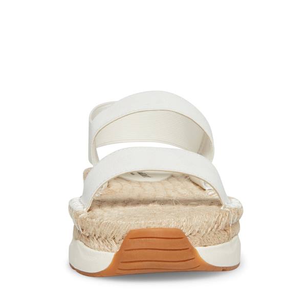 Steve Madden Sirrius Fabric Sandaler Dame Hvite | SM-064SK