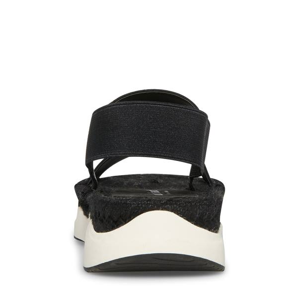 Steve Madden Sirrius Fabric Sandaler Dame Svarte | SM-894HW