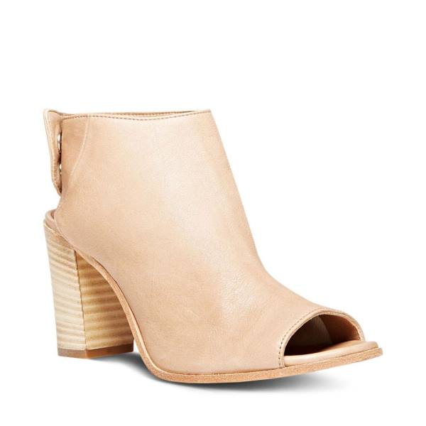 Steve Madden Slater Natural Lær Heel Høye Hæler Dame Beige | SM-587EB