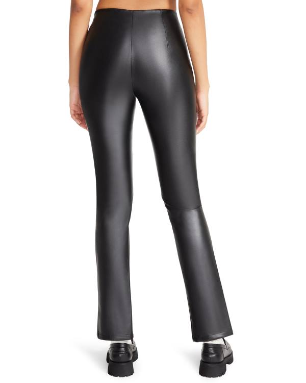 Steve Madden Slit Front Faux Lær Pant Leggings Dame Svarte | SM-931JB