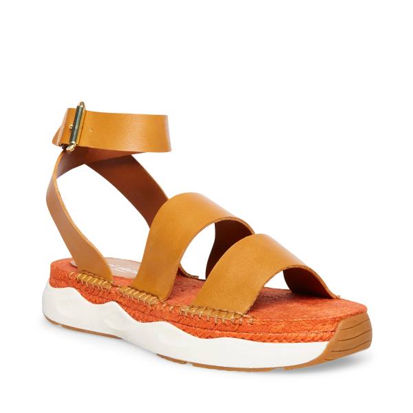 Steve Madden Springs Tan Paris Sandaler Dame Brune | SM-498XE