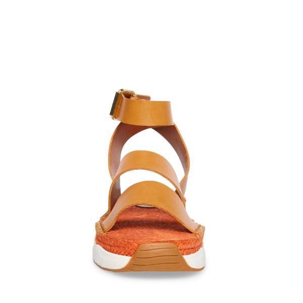 Steve Madden Springs Tan Paris Sandaler Dame Brune | SM-498XE