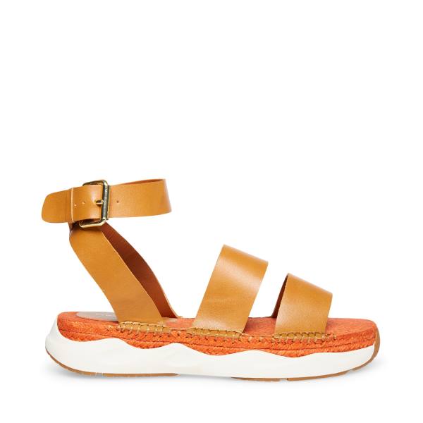 Steve Madden Springs Tan Paris Sandaler Dame Brune | SM-498XE