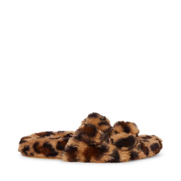 Steve Madden Staycation Leopard Tøfler Dame Leopard | SM-534UW