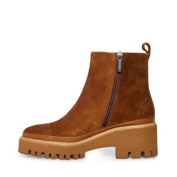 Steve Madden Stetson Semsket Skinn Ankelstøvletter Dame Brune | SM-924UV