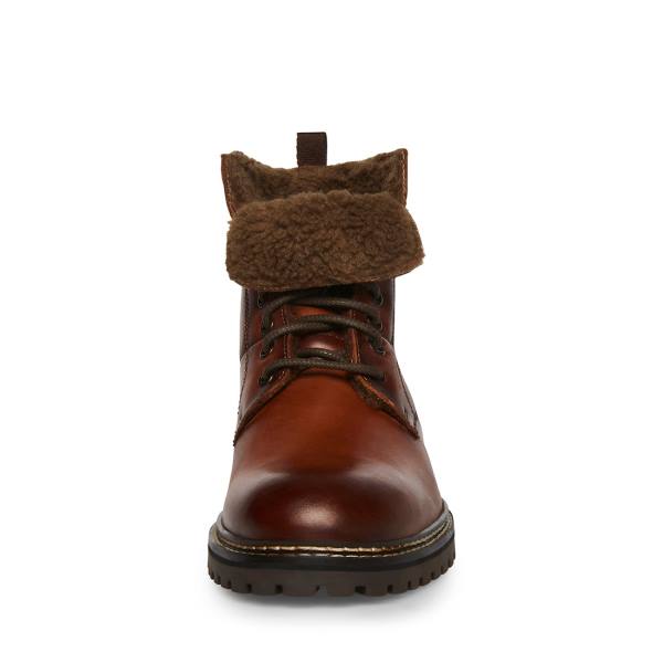 Steve Madden Strategyy Cognac Lær Støvler Herre Brune | SM-904UX