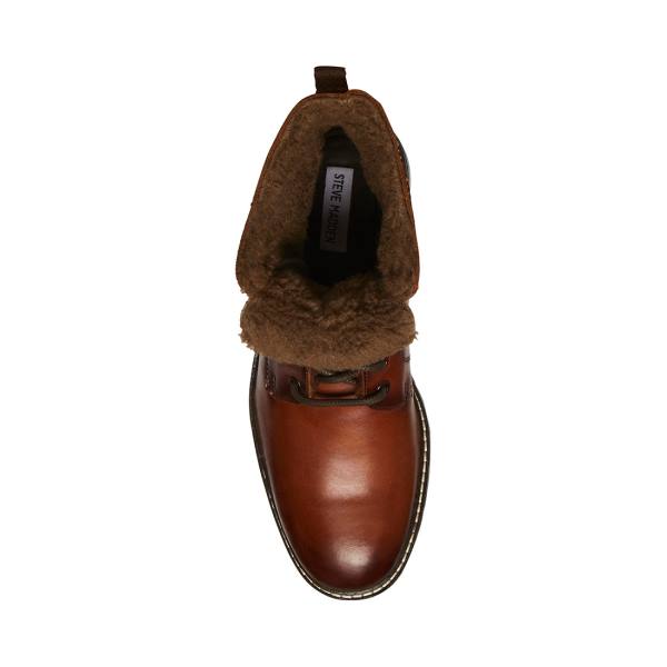 Steve Madden Strategyy Cognac Lær Støvler Herre Brune | SM-904UX