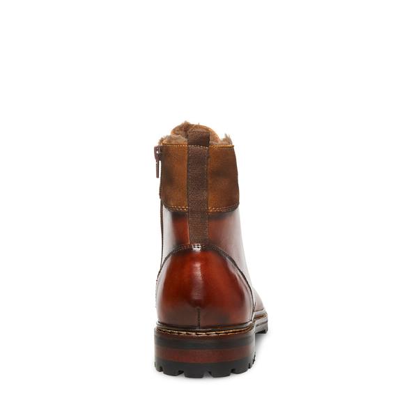 Steve Madden Strategyy Cognac Lær Støvler Herre Brune | SM-904UX