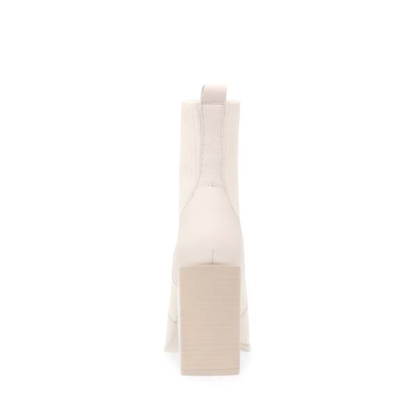 Steve Madden Tackle Bone Lær Ankelstøvletter Dame Beige | SM-306RJ