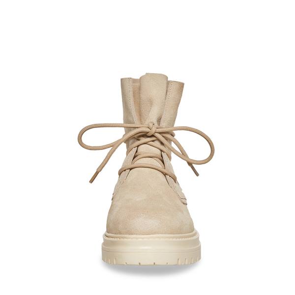 Steve Madden Tahoe Bone Semsket Skinn Ankelstøvletter Dame Beige | SM-754FI