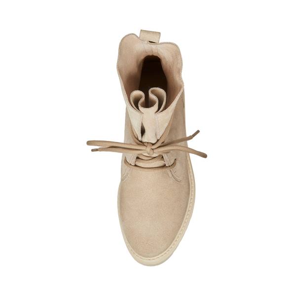 Steve Madden Tahoe Bone Semsket Skinn Ankelstøvletter Dame Beige | SM-754FI