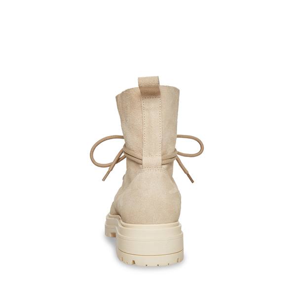 Steve Madden Tahoe Bone Semsket Skinn Ankelstøvletter Dame Beige | SM-754FI