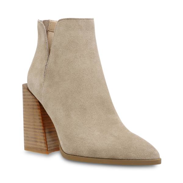 Steve Madden Taylen Tan Semsket Skinn Ankelstøvletter Dame Brune | SM-063CV