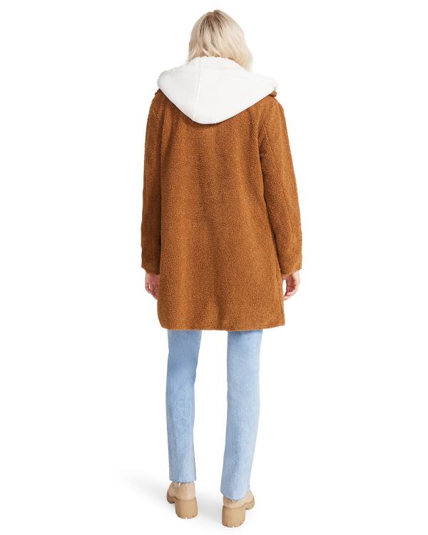 Steve Madden Teddy Sherpa Frakker Dame Brune | SM-769SB