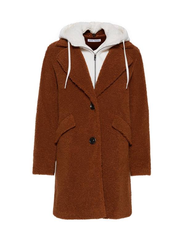 Steve Madden Teddy Sherpa Frakker Dame Brune | SM-769SB