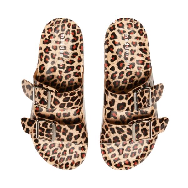 Steve Madden Teddy-t Leopard Sandaler Dame Leopard | SM-938DE