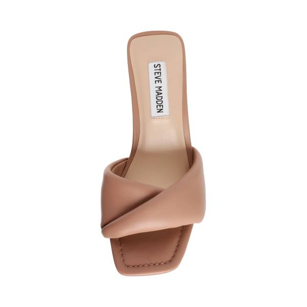 Steve Madden Thai Tan Lær Heel Høye Hæler Dame Brune | SM-913LB