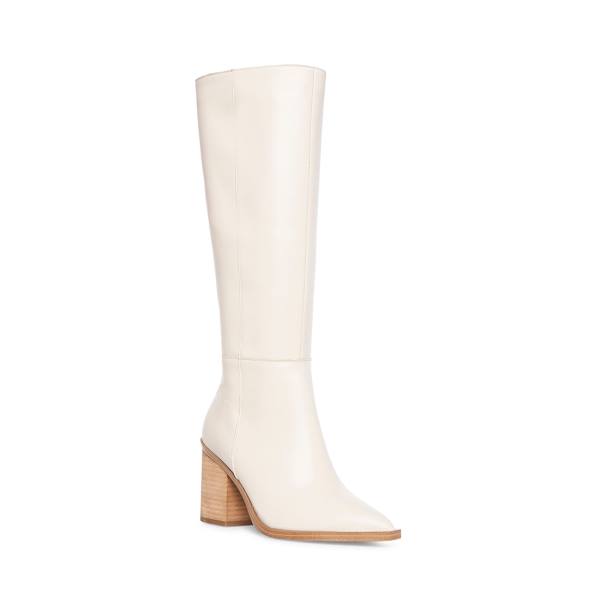 Steve Madden Tove Bone Lær Støvler Dame Beige | SM-123LJ