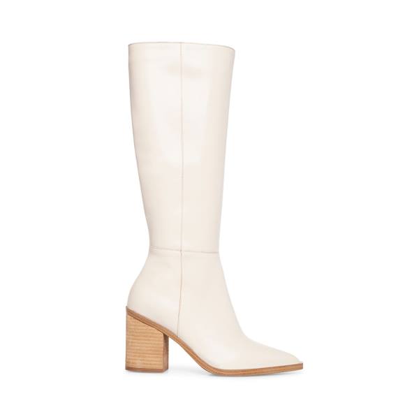 Steve Madden Tove Bone Lær Støvler Dame Beige | SM-123LJ