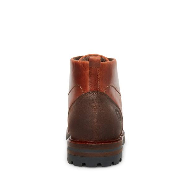 Steve Madden Trekker Cognac Lær Støvler Herre Brune | SM-835KL