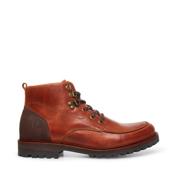 Steve Madden Trekker Cognac Lær Støvler Herre Brune | SM-835KL